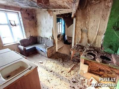 Parduodamas butas Katyčių miestelyje, Šilutės rajone, 34.38 kv.m., pradinė kaina 340 EUR