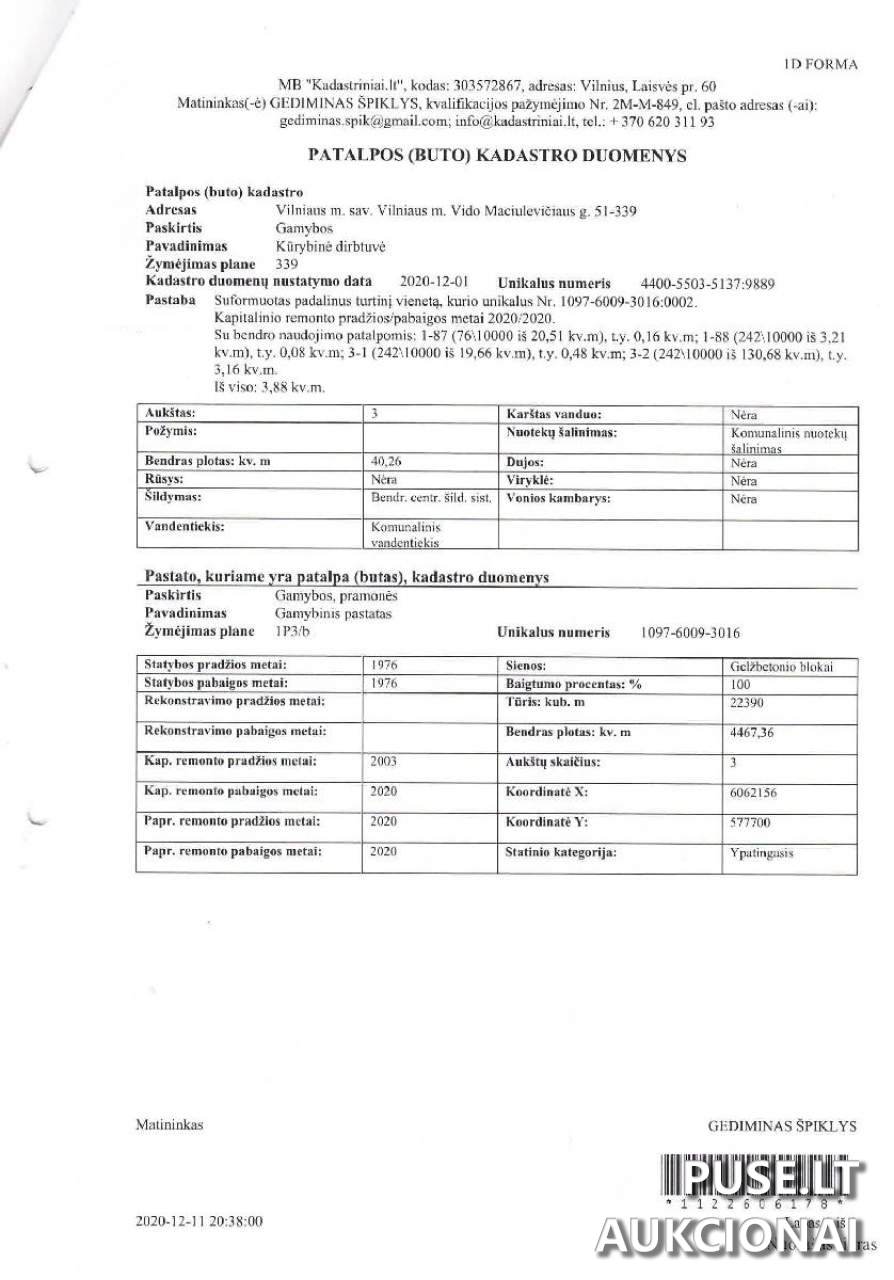 Kūrybinė dirbtuvė Patalpos/Butai V. Maciulevičiaus g. 51, 04310 Vilnius, Lithuania 31