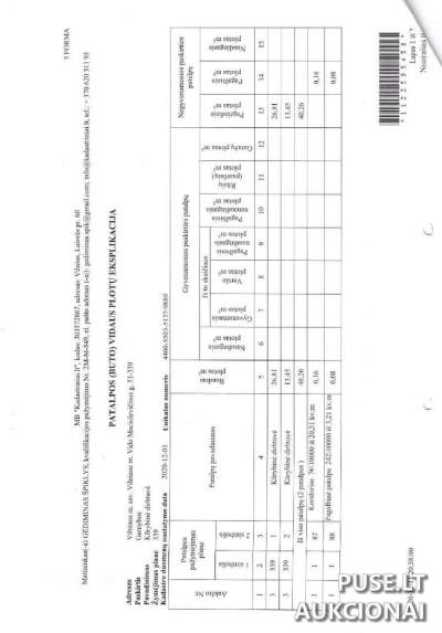 Kūrybinė dirbtuvė Vilniuje, Vido Maciulevičiaus g. 51, 40.26 kv.m, pradinė kaina 92000 EUR