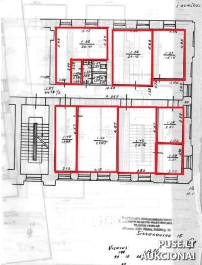 Nuomojamos 170.86 kv. m. administracinės patalpos Vilniuje, Z. Sierakausko g. 15, pradinė kaina 0 EUR