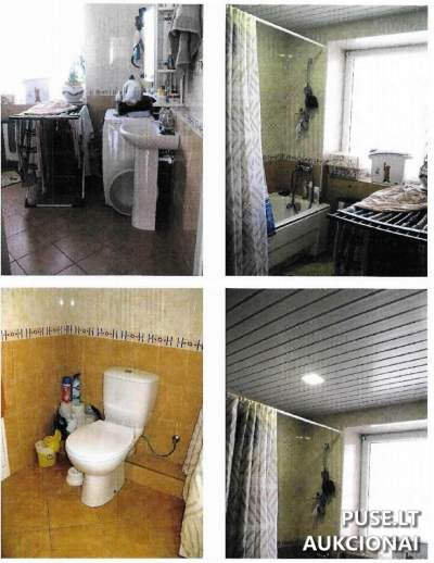 1/2 dalis 83 kv.m. buto Elektrėnuose, Šarkinės g. 27, su rūsiu, pradinė kaina 102400 EUR