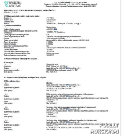 Žemės sklypas Jonavos r. sav., Užusalių k., Rūtų g. 6, gyvenamajai statybai, pradinė kaina 3900 EUR