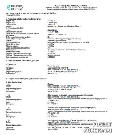 0,09 ha žemės sklypas Jonavos rajone, Užusalių seniūnijoje, Rūtų g. 9, pradinė kaina 3900 EUR