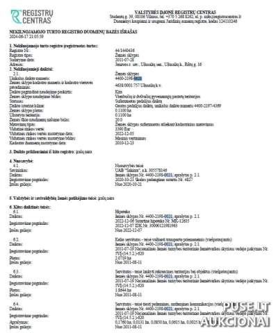 Žemės sklypas Jonavos rajone, Užusalių k., 0.11 ha, pradinė kaina 4700 EUR, parduodamas aukcione