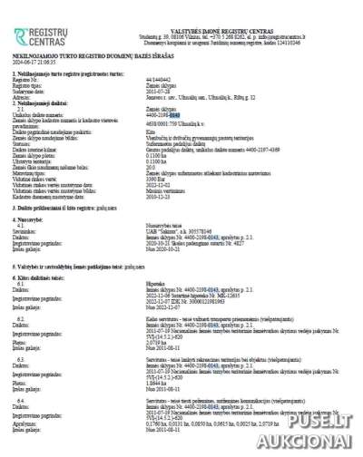 Žemės sklypas Jonavos rajone Užusalių k. Rūtų g. 12 parduodamas aukcione nuo 4700 EUR