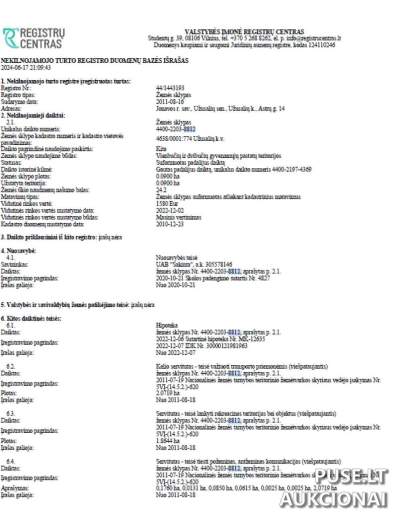 Parduodamas 0.09 ha žemės sklypas Jonavos r. Užusalių k. su gyvenamųjų pastatų paskirtimi, pradinė kaina 3900 EUR