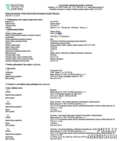 Žemės sklypas Jonavos r. sav. Užusalių k. Astrų g. 12, 0.09 ha, gyvenamosios paskirties, pradinė kaina 3900 EUR