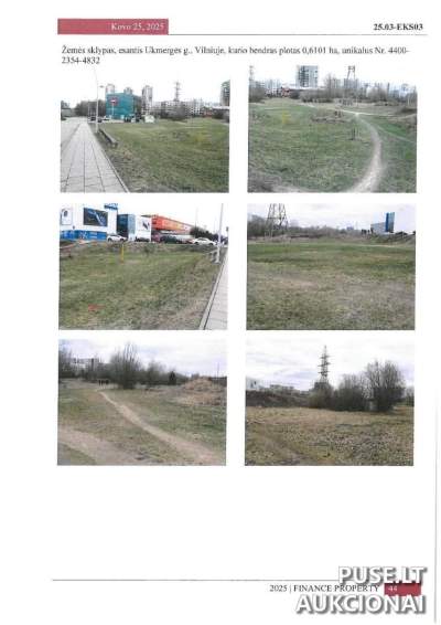 Žemės sklypo dalis Vilniuje, Ukmergės g. 0.6101 ha, gyvenamosios teritorijos paskirtis nuo 731 EUR