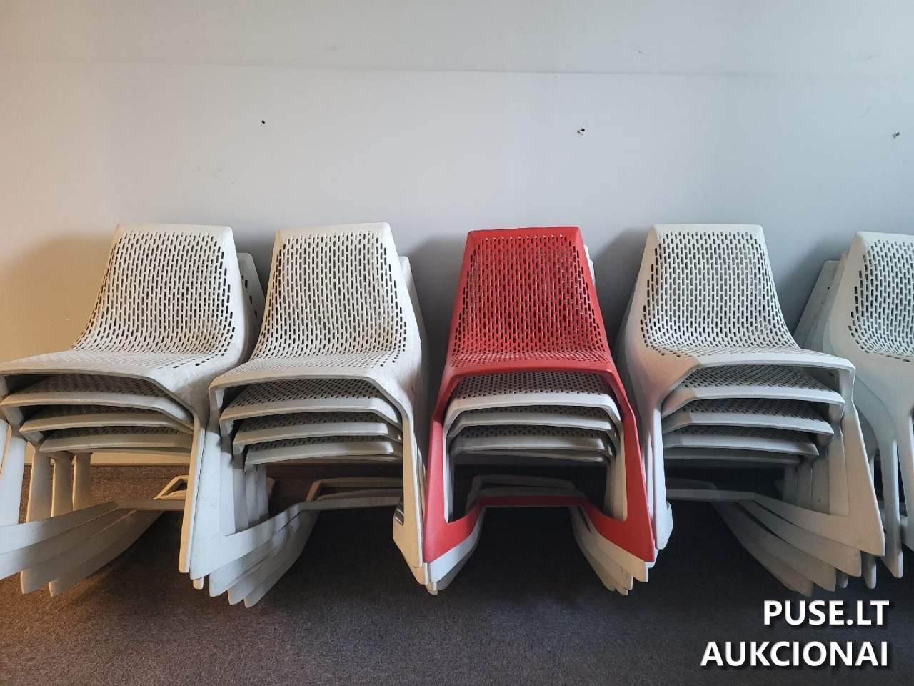 Plastikinės kėdės, 20 vnt Baldai 2