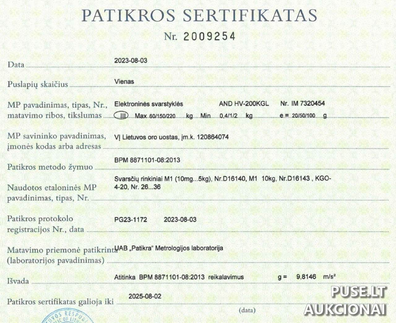 El. svarstyklės, 200 kg Mašinos ir įrengimai 1