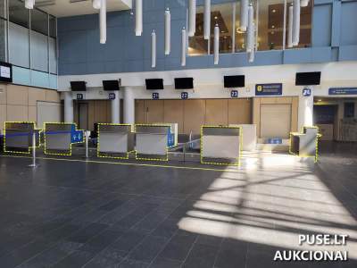 Registracijos stalai 12 vnt. aukcionas Vilniuje - pradinė kaina 300 EUR