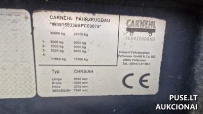Parduodama 2011 m. Carnehl CHKS/AH priekaba aukcione nuo 5000 EUR