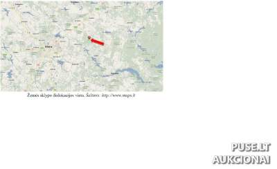 1/3 žemės sklypo dalies aukcionas Utenos rajone (Kyburių k.) nuo 4600 EUR