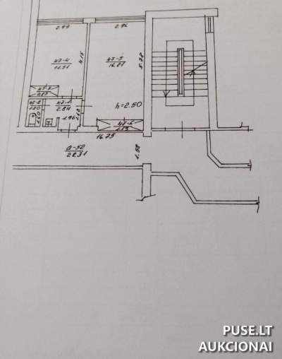 Patalpos-butas Mažeikiuose, Ventos g. 16, pradinė kaina 6440 EUR - Savivaldybės aukcionas