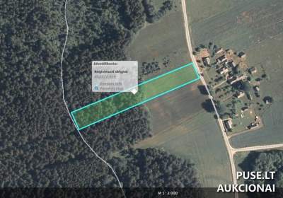 Žemės ūkio paskirties sklypo dalis Šalčininkų rajone, Kmelninkų kaime, 0.41 ha, pradinė kaina 640 EUR