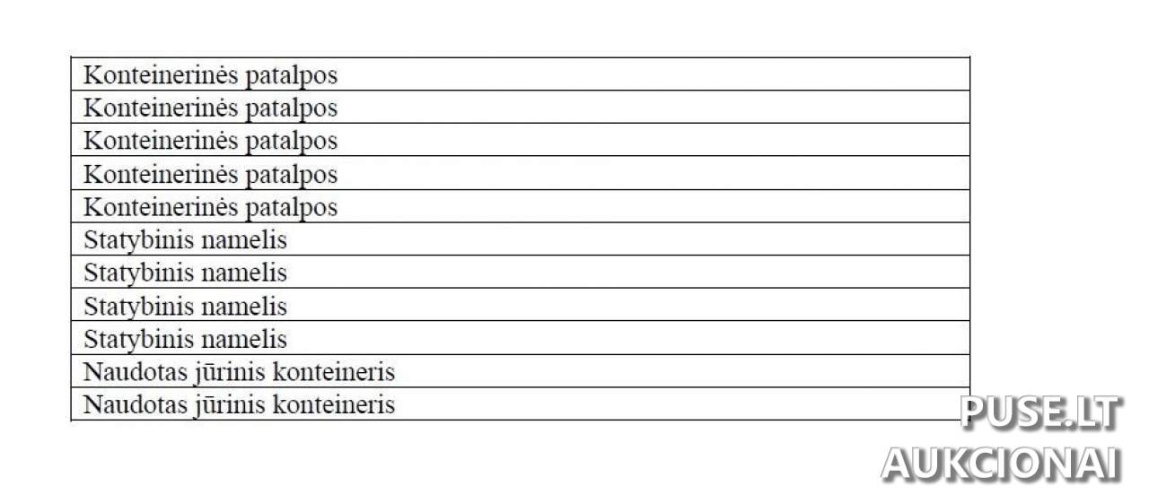 Statybiniai nameliai, konteinerinės patalpos Kitas turtas 2