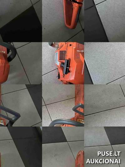 Priežiūros įranga aukcionas: Plovimo įrenginys, krūmapjovė, pjūklas su 100 EUR pradine kaina