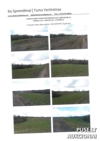 Žemės ūkio paskirties sklypo dalis Vilniaus r. sav. Varniškių k. aukcionas nuo 37600 EUR