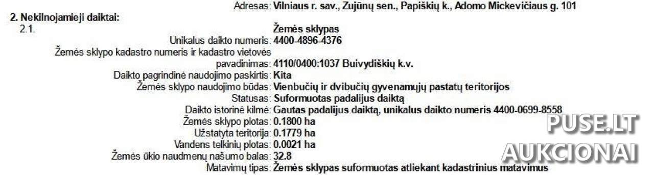 Žemės sklypas Sklypai A. Mickevičiaus g. 101F, Papiškės, 14171 Vilniaus r. sav., Lithuania 3