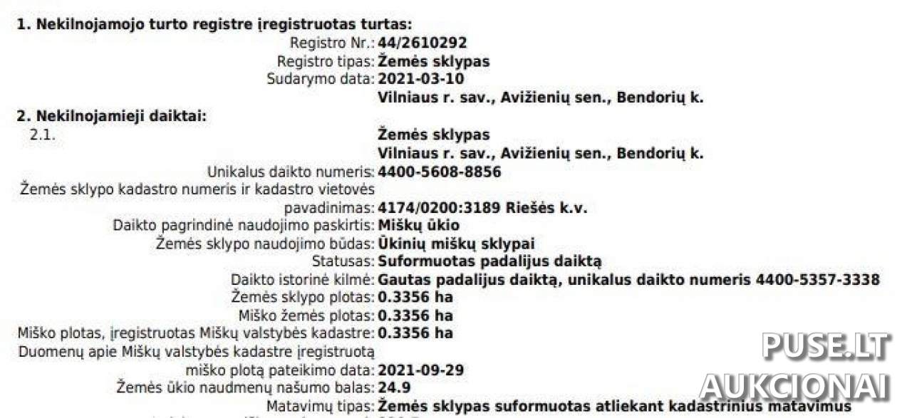 Žemės sklypas Sklypai Vilnius District Municipality, Lithuania 1