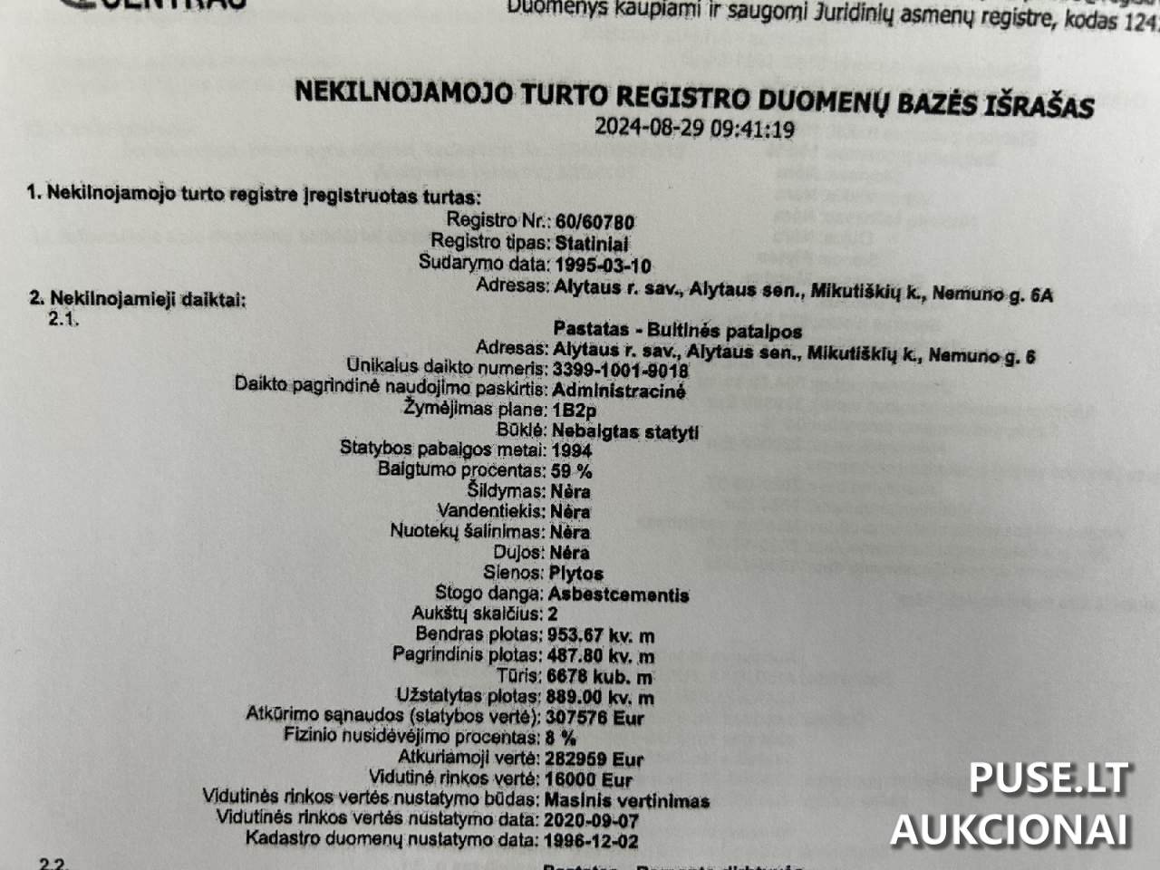 Buitinės patalpos Pastatai Nemuno g. 6, Mikutiškiai, 62187 Alytaus r. sav., Lithuania 10