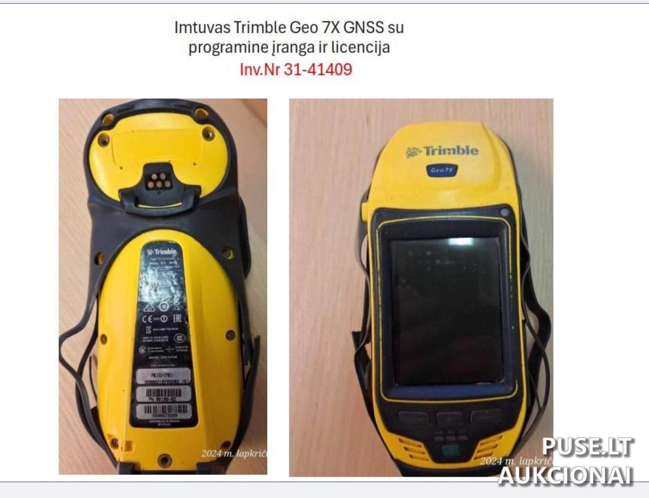 Imtuvas Trimble Geo 7X GNSS su programine įranga Inv. Nr.31-41409 Kitas turtas 2