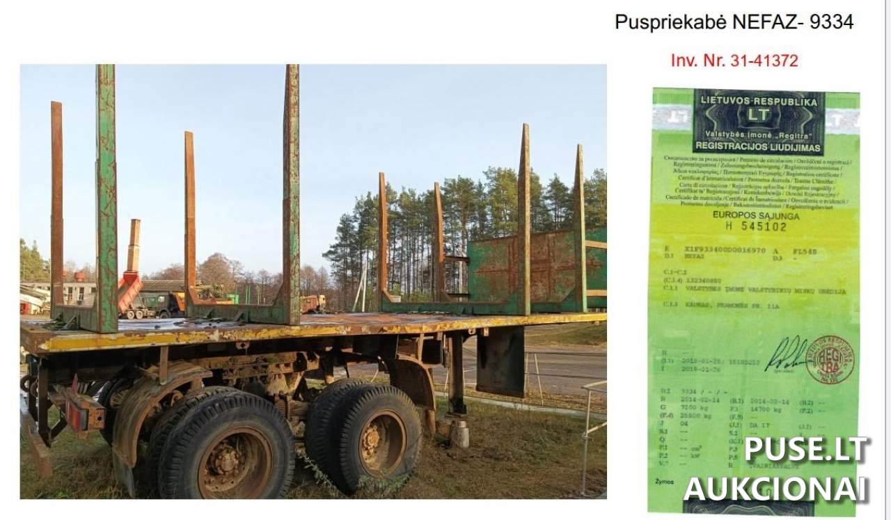 Puspriekabė NEFAZ- 9334 Inv. Nr. 31-41372 Traktoriai, savaeigės mašinos, priekabos, puspriekabės 2