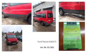 Transporto priemonė Ford Transit aukcione Kaune, pradinė kaina 450 EUR, skirtas dalims