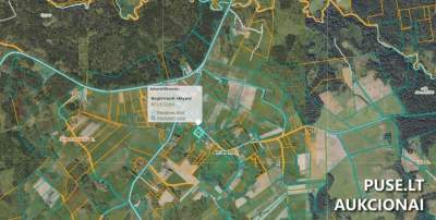 1/7 dalis žemės sklypo Šilalės r., Rūtelių k., Dvaro g. 5, pradinė kaina 1642 EUR