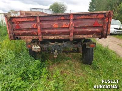 Priekaba 2PTS-4 su metaliniais bortais aukcionas Vilniaus rajone pradinė kaina 100 EUR