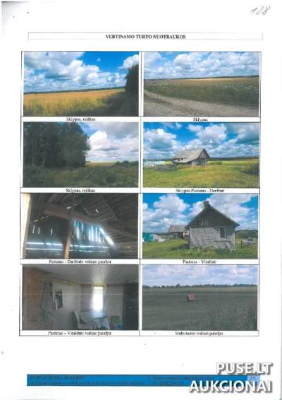 4.09 ha žemės ūkio paskirties sklypas Vilniaus r. sav. Akavitų k. 1, pradinė kaina 13736 EUR