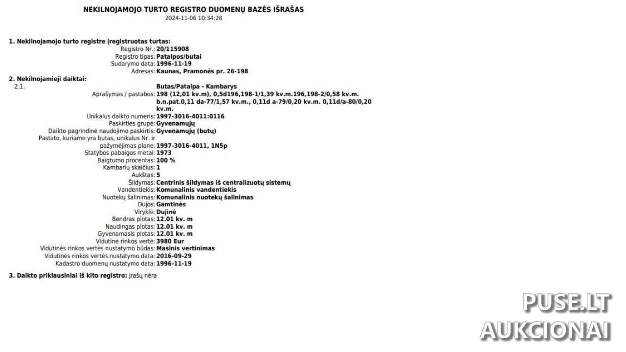 Kambarys Patalpos/Butai Pramonės pr. 26, 50363 Kaunas, Lithuania 2