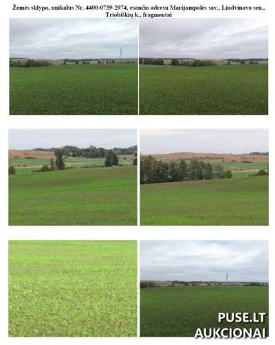 Žemės ūkio paskirties sklypo dalis Marijampolės rajone, Triobiškiuose, 2760 EUR