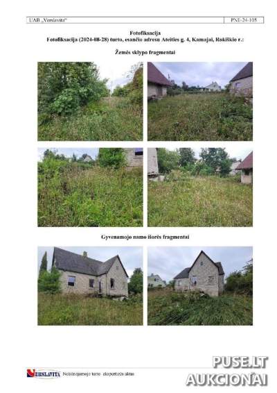 Kompleksinis sklypas su statiniais Rokiškio r. Kamajuose, Ateities g. 4, pradinė kaina 13200 EUR