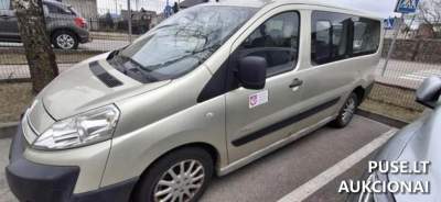 Citroen Jumpy autobusiukas Tauragėje, pradinė kaina 1200 EUR – dyzelinis 2007 m. automobilis aukcione