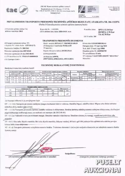 Krovininis automobilis Renault Premium 450.19 Kaune startinė kaina 2400 EUR - Aukcionas