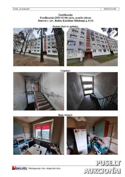 Butas Jonavos rajone, Ruklos miestelyje, Karaliaus Mindaugo g. 8-14, pradinė kaina 8000 EUR