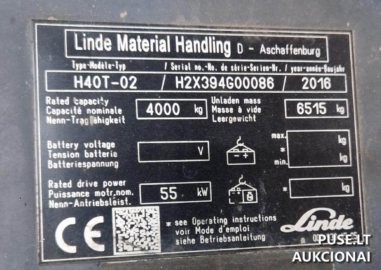 Krautuvas Linde H40T-02 Traktoriai, savaeigės mašinos, priekabos, puspriekabės 7