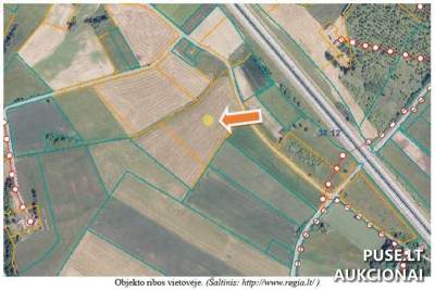 Žemės sklypas Raseinių r. sav., Lygių k. 2,27 ha, su pardavimo apribojimais, pradinė kaina 9600 EUR