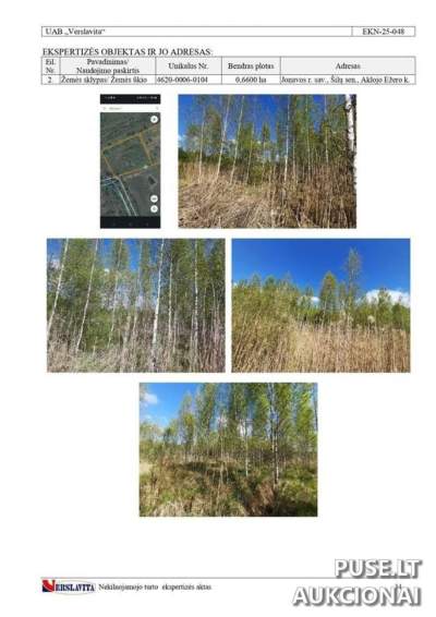 Žemės sklypas Jonavos rajone, Aklojo Ežero kaime, pradinė kaina 2480 EUR