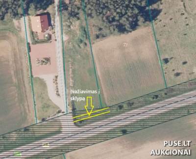 Žemės sklypas Traku rajone, Penkininkuose, prie Margio ežero, 25600 EUR pradinė kaina