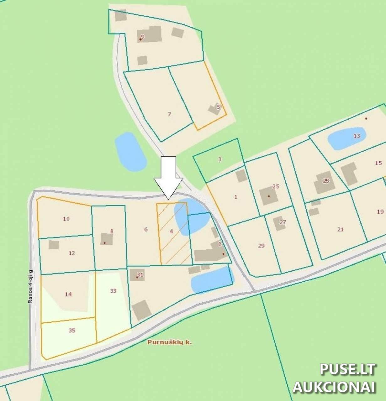 Žemės sklypas Sklypai Rasos 4-oji g. 4, Purnuškės, 15151 Vilniaus r. sav., Lithuania 1