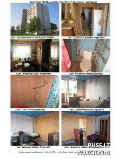 Butas Jonavoje, Panerių g. 29 parduodamas aukcione nuo 18640 EUR