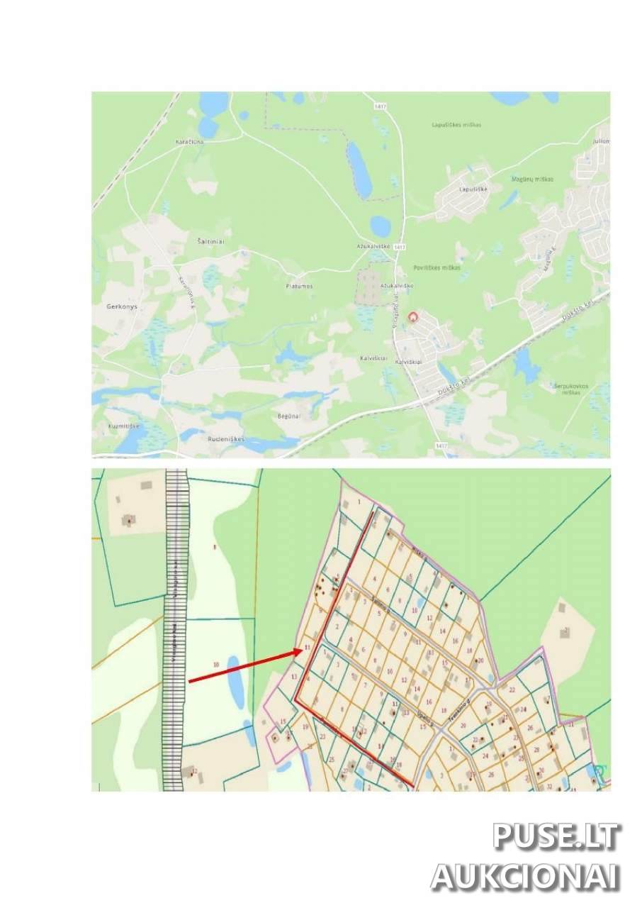 Žemės sklypas Sklypai Pamiškės g. 11, Kalviškės, 31154 Visagino sav., Lithuania 2