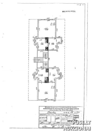 Parduodamas 29.93 kv.m butas Vilniuje, Dzūkų g. 14, pradinė kaina 39268 EUR