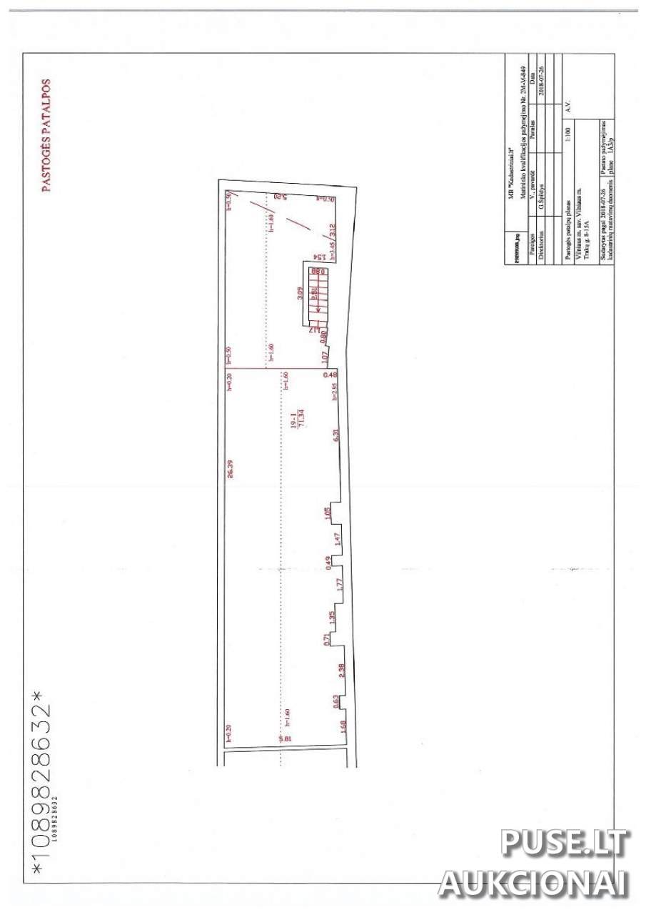 Neįrengta pastogė Patalpos/Butai Trakų g. 8, 01132 Vilnius, Lithuania 1