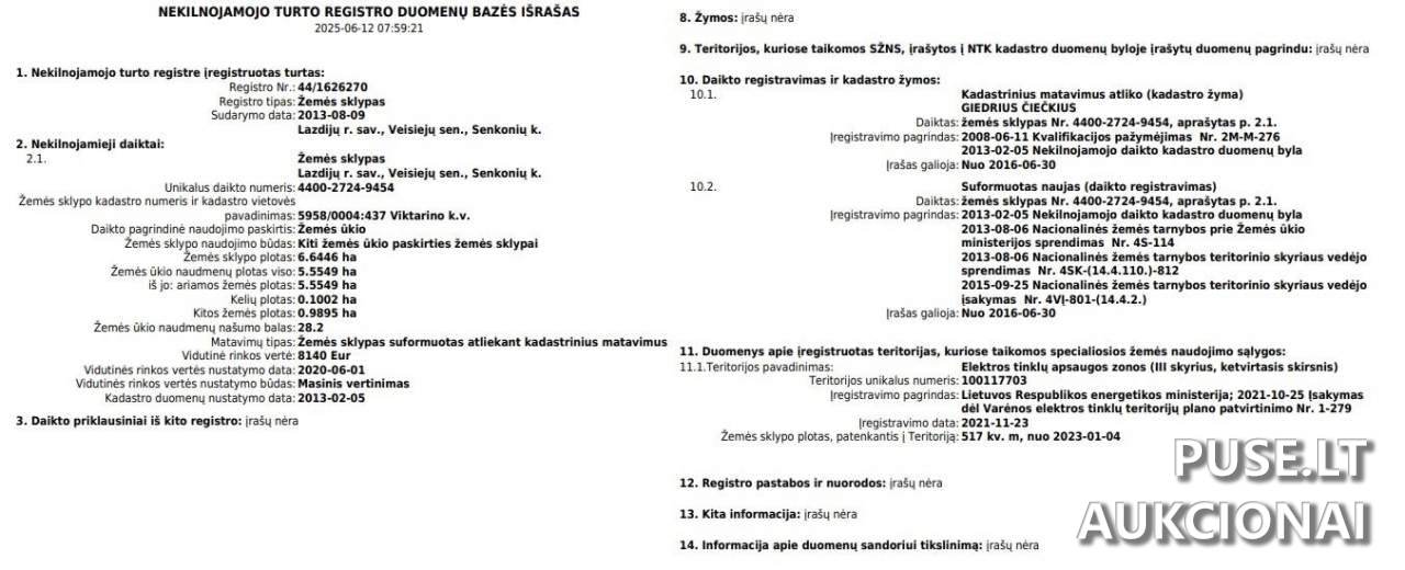 Žemės sklypas Sklypai Senkonys, 67301 Lazdijai District Municipality, Lithuania 1