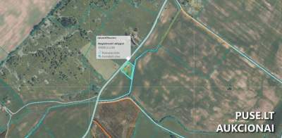 1/2 dalis Žemės sklypo Zarasų rajone, Kriaunėnų k. 18, pradinė kaina 2349 EUR dalis 0.4959 ha