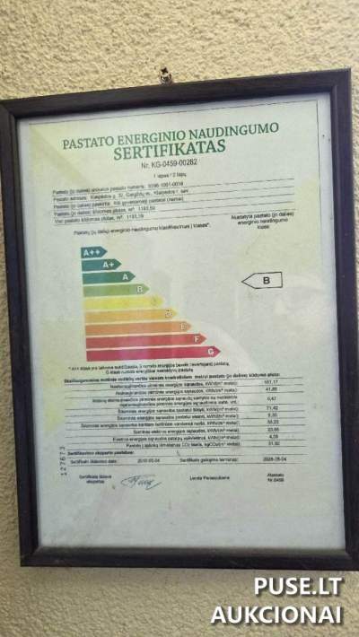 Vieno kambario butas Gargžduose Klaipėdos g. 32-37 6395 EUR - Nekilnojamojo turto aukcionas