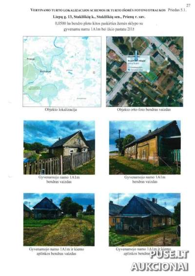 Pusė žemės sklypo su gyvenamuoju namu Prienų rajone, Stakliškėse, 3200 EUR